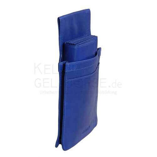von Branco - Holster Kellner Boerse Taxiboerse - Farbe Blau, Material Leder - Modell 435-BU